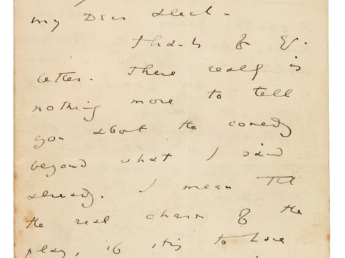 Oscar Wilde signed autograph letter (Sotheby’s)