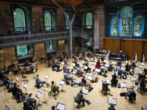 The orchestra began rehearsing for its performance at the Proms on Sunday (Matt Alexander/PA)