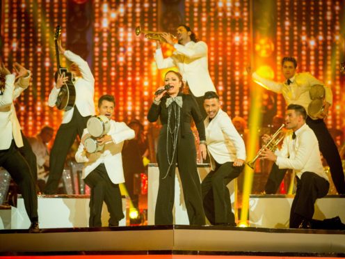 Gloria Estefan performing on Strictly Come Dancing in Blackpool (Guy Levy/BBC/PA)