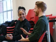 Alex Scott and Neil Jones during rehearsals for Strictly Come Dancing in 2019 (Yui Mok/PA)