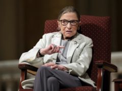 Celebrities have paid tribute to US Supreme Court judge and trailblazing feminist Ruth Bader Ginsburg, who has died aged 87 (AP Photo/Marcio Jose Sanchez, File)