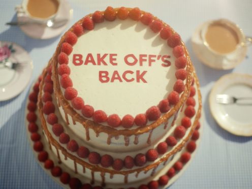 The ‘Bake Off’s Back’ cake (Channel 4/PA)