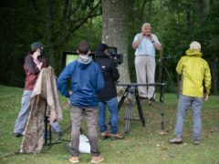 Sir David Attenborough and the BBC Studios Natural History Unit on location for the first time since March filming for The Green Planet at Pashley Manor Gardens, in Ticehurst, East Sussex (Suzanne Plunkett/BBC/PA)