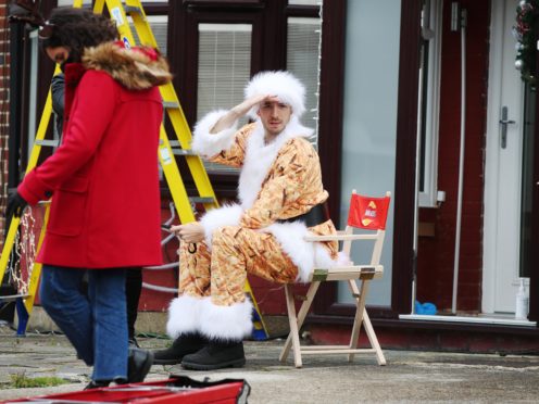 LadBaby filming the Walkers Christmas advert (Joe Pepler/PinPep/PA)