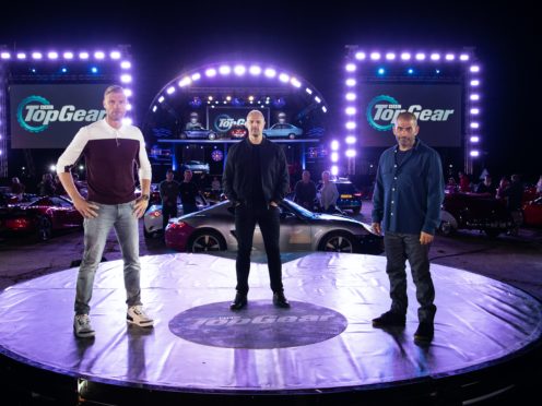 Top Gear hosts (left to right) Freddie Flintoff, Paddy McGuinness and Chris Harris (BBC)