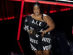 Lizzo told fans to use their ‘power’ and vote during a rousing acceptance speech at the Billboard Music Awards (AP Photo/Chris Pizzello)