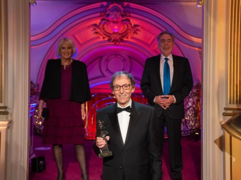 The Duchess of Cornwall, Don Black and Lord Lloyd-Webber (Aemelia Taylor/SOLT/PA)