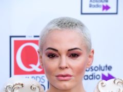 Actress and activist Rose McGowan said she broke her arm after reading US election results while on the stairs (Ian West/PA)