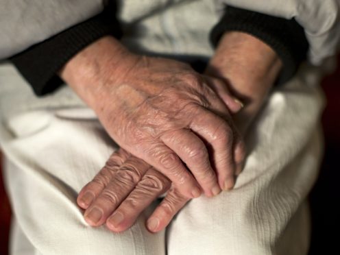 The hands of an elderly woman (Yui Mok/PA)