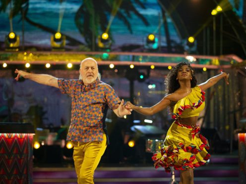 Bill Bailey is partnered on the programme with Oti Mabuse (Guy Levy/BBC/PA)