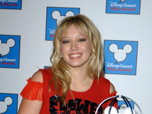 Hilary Duff with a Best Disney Channel show award won by the original Lizzie McGuire (Ian West/PA)