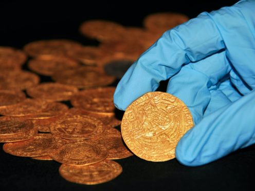 Tudor coins found in the New Forest (The Trustees of the British Museum/PA)