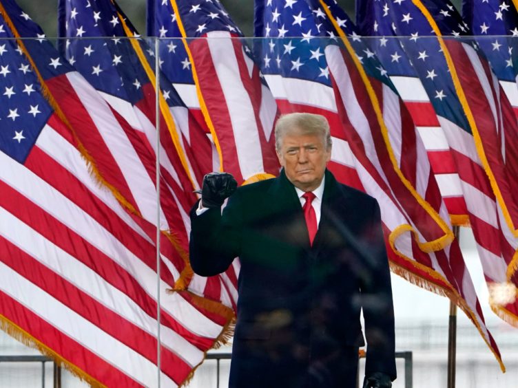 President Donald Trump arrives to speak at a rally Wednesday, Jan. 6, 2021, in Washington. (AP Photo/Jacquelyn Martin)