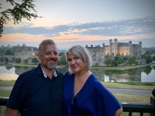 Rosie Gill-Moss and partner Jonathan Gill-Moss tied the knot just hours before lockdown was announced (Family handout/PA)