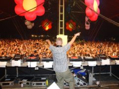 Fatboy Slim performs at Creamfields in 2001 (Myung Jung Kim/PA)