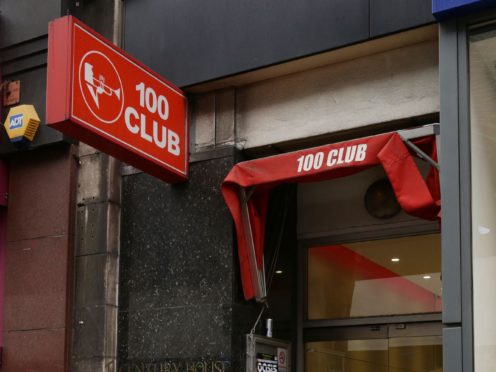 The entrance of music venue the 100 Club (Yui Mok//PA)