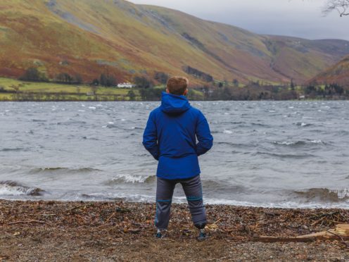 Racing driver Billy Monger in the Lake District (Comic Relief/PA)