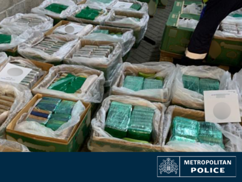 The drugs were found in a shipment of bananas (Handout/PA)