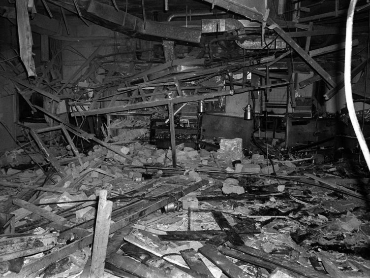 The bomb-blasted remnants of the Mulberry Bush pub in Birmingham, after an IRA bomb detonated at the bar (Archive/PA)