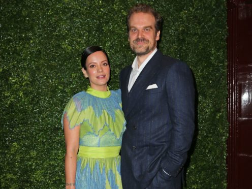 Lily Allen and David Harbour (Isabel Infantes/PA)