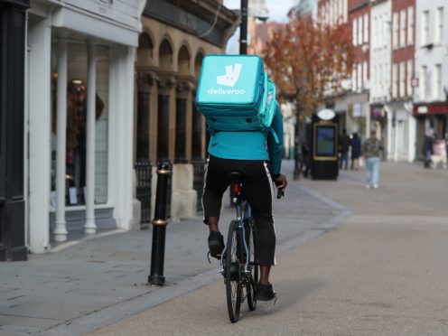 A Deliveroo rider (David Davies/PA)