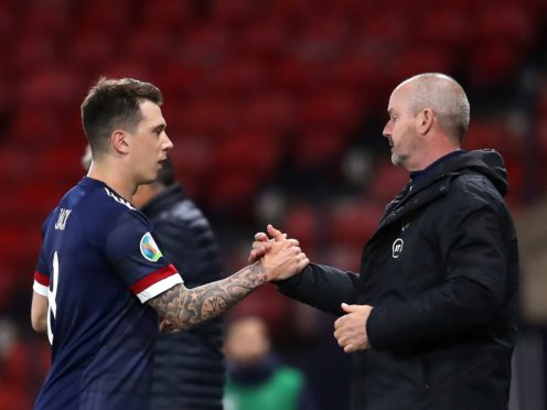 Steve Clarke is without Ryan Jack (Andrew Milligan/PA)