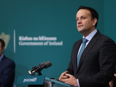 Tanaiste Leo Varadkar during a press conference at Government Buildings, Dublin (Maxwells/PA)