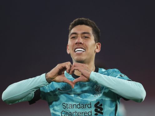 Liverpool’s Roberto Firmino is back in training after a knee problem (Lee Smith/PA)