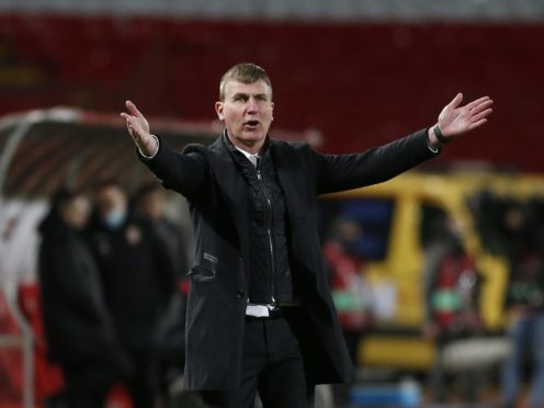 Republic of Ireland manager Stephen Kenny was convinced his side should have been awarded a penalty in Belgrade (Novak Djurovic/PA)