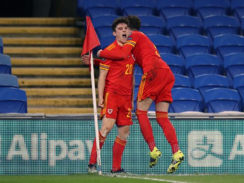 Daniel James celebrates his Wales winner against the Czech Republic (Nick Potts/PA)