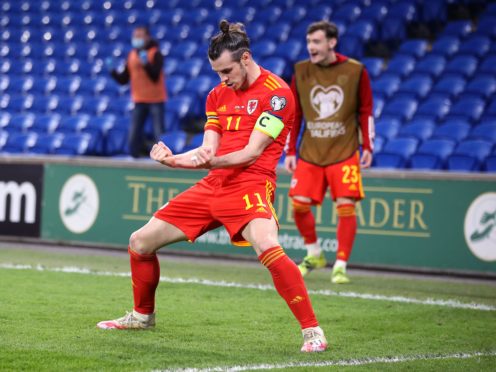 Gareth Bale celebrates Wales’ goal in their 1-0 World Cup qualifying victory over the Czech Republic (Nick Potts/PA)