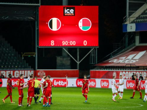 Belgium thumped Belarus 8-0 (Francisco Seco/AP)