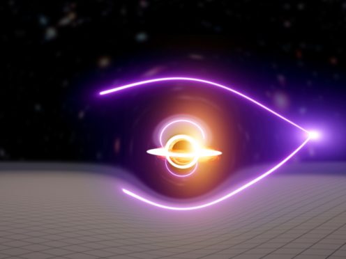 The new black hole was found through the detection of a gravitationally-lensed gamma-ray burst (Carl Knox/OzGrav/PA)