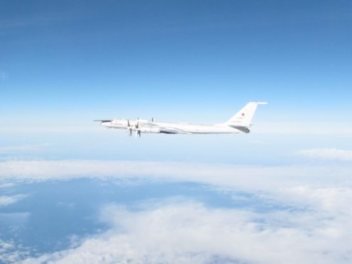 The Typhoons at Lossiemouth were sent to intercept the Russian aircraft (RAF/PA)