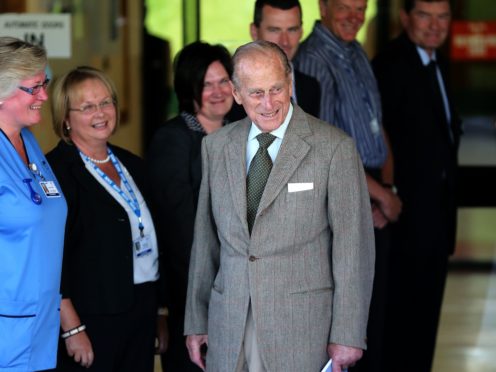 The Duke of Edinburgh leaving Aberdeen Royal Infirmary in 2012 (Andrew Milligan/PA)