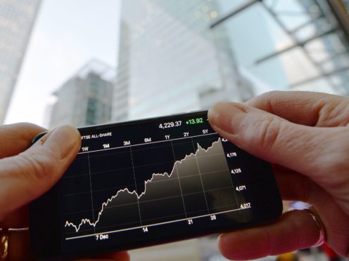 Share prices gained after economic data from China (John Stillwell/PA)