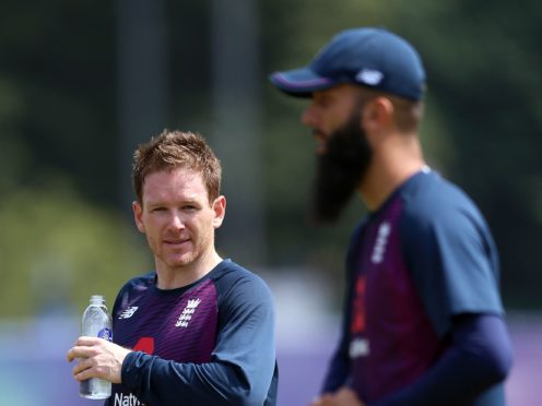 Eoin Morgan (left) and Moeen Ali are among 11 England players at the IPL (Nigel French/PA)