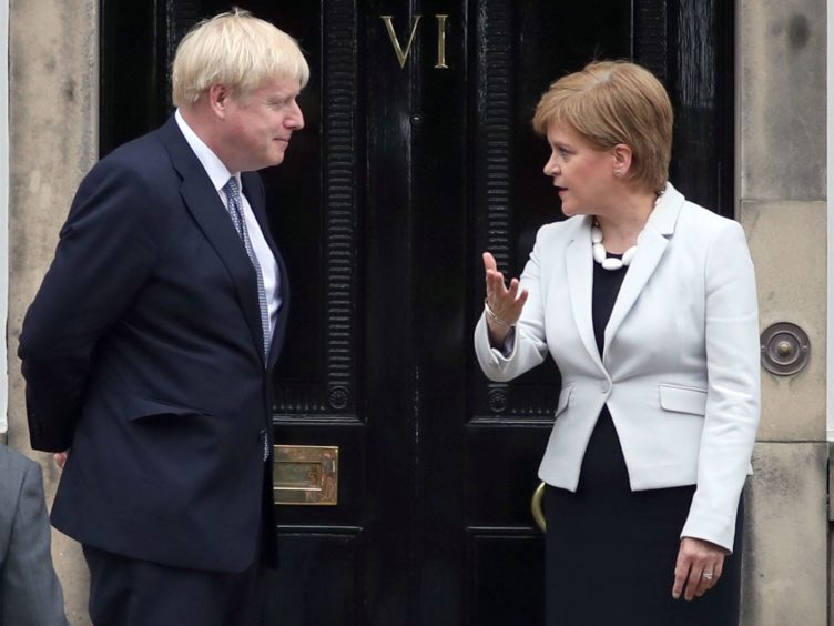 Scotland’s First Minister Nicola Sturgeon said alleged comments by Prime Minister Boris Johnson are ‘shameful’ (Jane Barlow/PA)