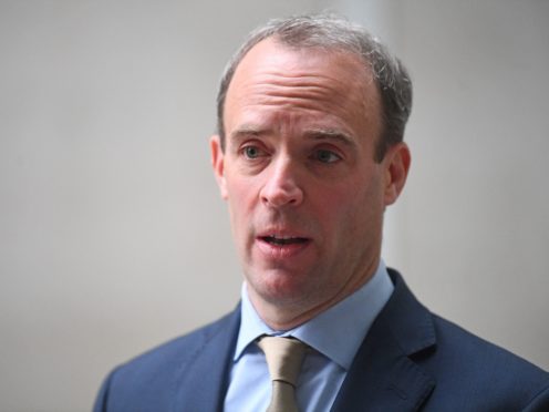 Foreign Secretary Dominic Raab said the Government will introduce Magnitsky sanctions to tackle dirty money (Victoria Jones/PA)