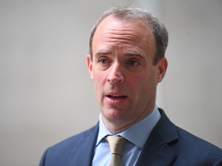 Foreign Secretary Dominic Raab (Victoria Jones/PA)