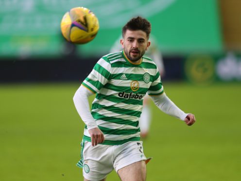 Celtic’s Greg Taylor, pictured, has praised outgoing skipper Scott Brown (Andrew Milligan/PA)