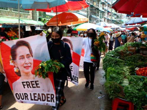 The junta began limiting access to the internet and confiscating satellite dishes as the information blackout worsened in Myanmar, where protests continue against the February coup (AP)