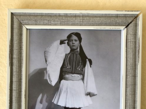 The framed photograph of the Duke of Edinburgh as a child dressed as an Evzone (PA)