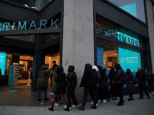 Primark saw strong sales of fashion items as customers bought clothes for going out (Aaron Chown / PA)