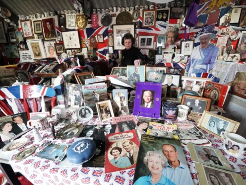 Anita Atkinson with her collection (Owen Humphreys/PA)