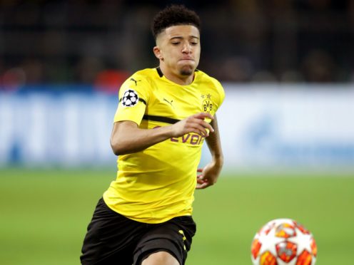 Jadon Sancho will miss Borussia Dortmund’s Champions League tie against Manchester City (Adam Davy/PA)