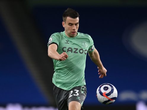 Everton captain Seamus Coleman’s contract at Goodison Park runs until the end of the 2021/22 season (Glyn Kirk/PA).