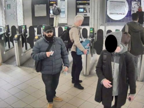 Undated Metropolitan Police handout photo, which was shown in court at the inquest into the terror attack at the Fishmongers’ Hall in London on November 29 2019, of Usman Khan at Bank station to attend a prisoner rehabilitation event at the hall near London Bridge. Issue date: Wednesday April 14, 2021.