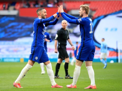 Hakim Ziyech’s (left) goal made the difference for Chelsea (Adam Davy/PA)