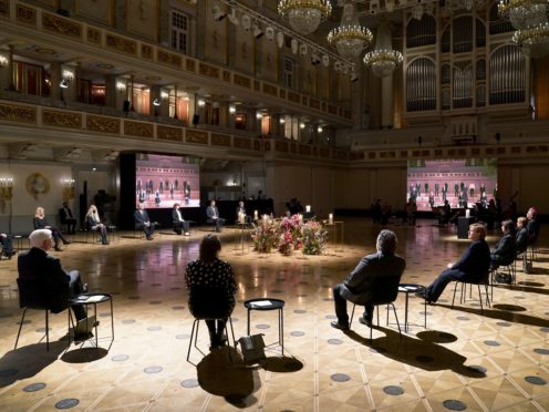 Top officials attended a memorial service in Berlin, Germany (Michael Sohn/AP)